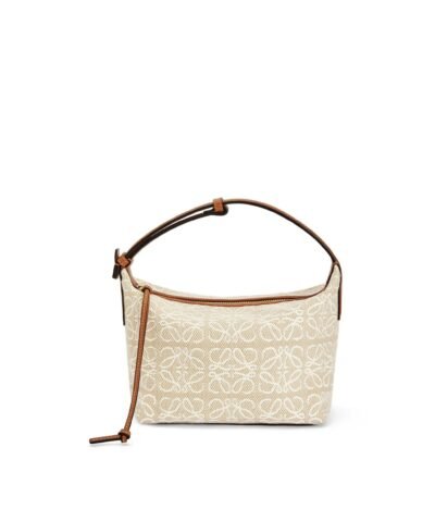 Loewe Small Cubi Bag In Anagram Jacquard And Calfskin