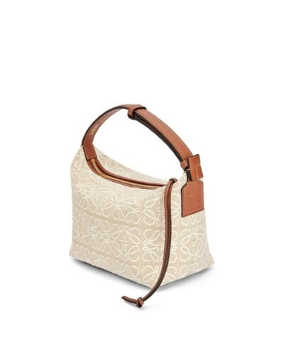 Loewe Small Cubi Bag In Anagram Jacquard And Calfskin