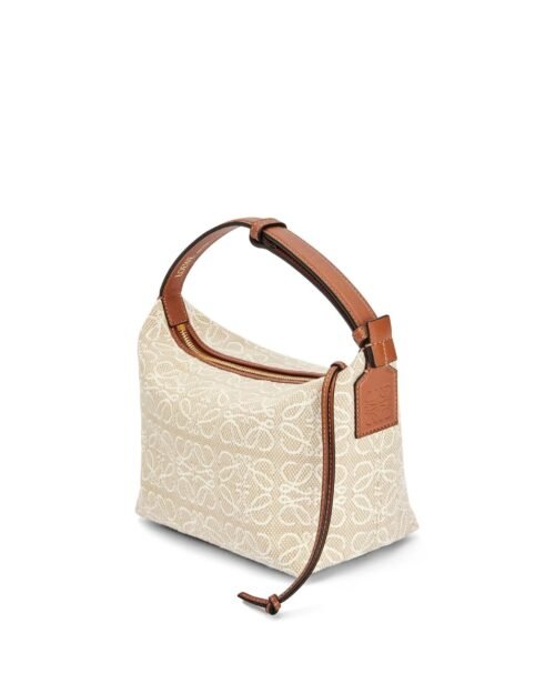 Loewe Small Cubi Bag In Anagram Jacquard And Calfskin