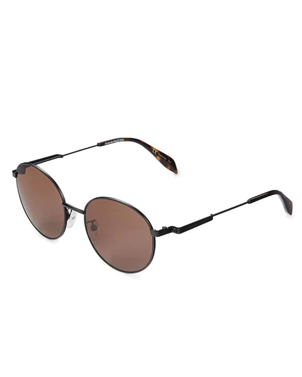 Alexander McQueen AM0230S 002 Black Brown Sunglasses