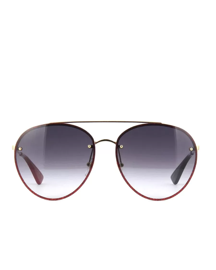 Gucci GG0351s 001 Aviator Round Sunglasses