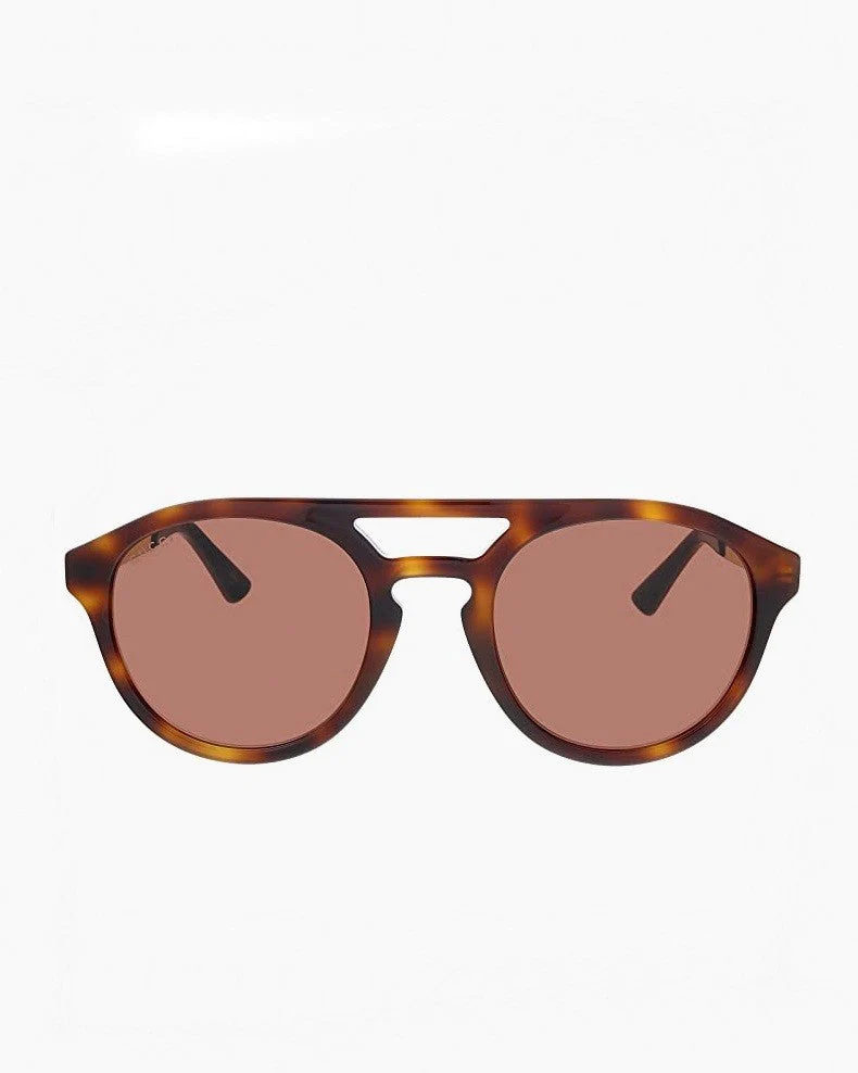 Gucci GG0689S 003 Brown Aviator Sunglasses