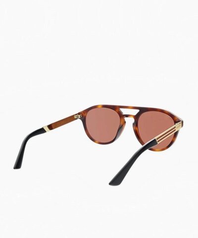 Gucci GG0689S 003 Brown Aviator Sunglasses