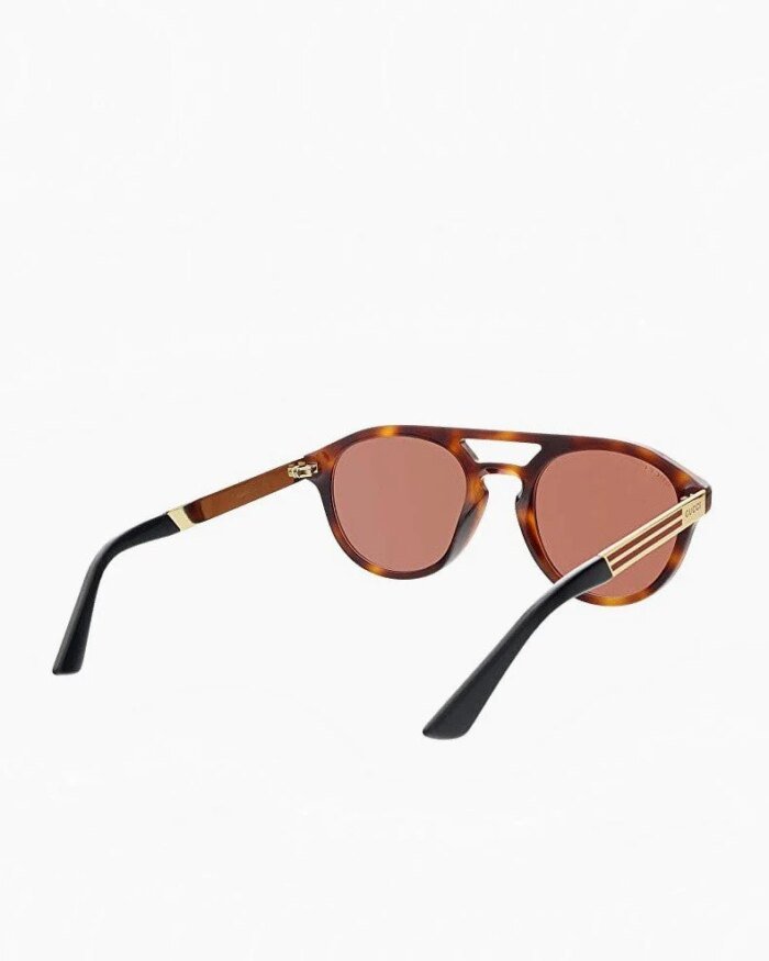 Gucci GG0689S 003 Brown Aviator Sunglasses
