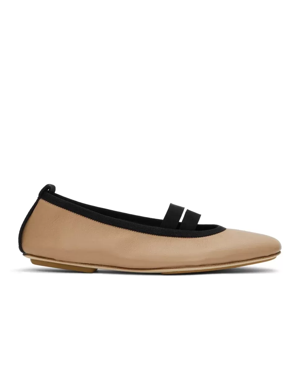 Burberry Tan Grace Ballerina Flats