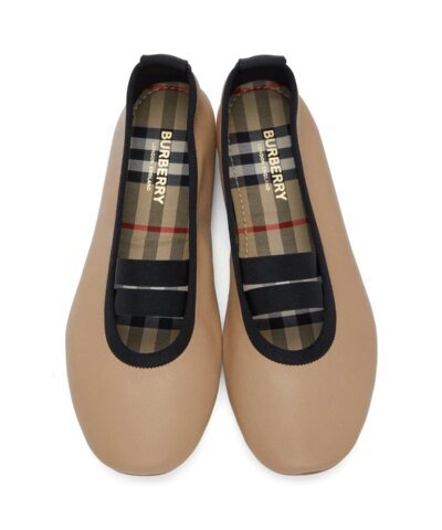Burberry Tan Grace Ballerina Flats