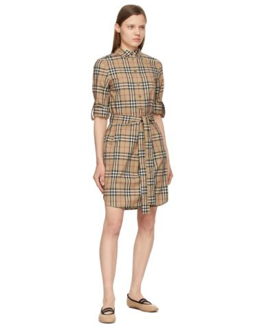 Burberry Tan Grace Ballerina Flats