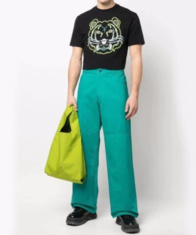 Kenzo Black Graphic-Tiger Head Print T-Shirt