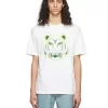 Kenzo White Graphic-Tiger Head Print T-Shirt