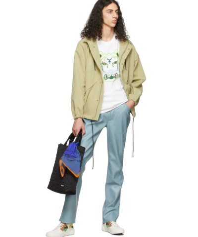 Kenzo White Graphic-Tiger Head Print T-Shirt