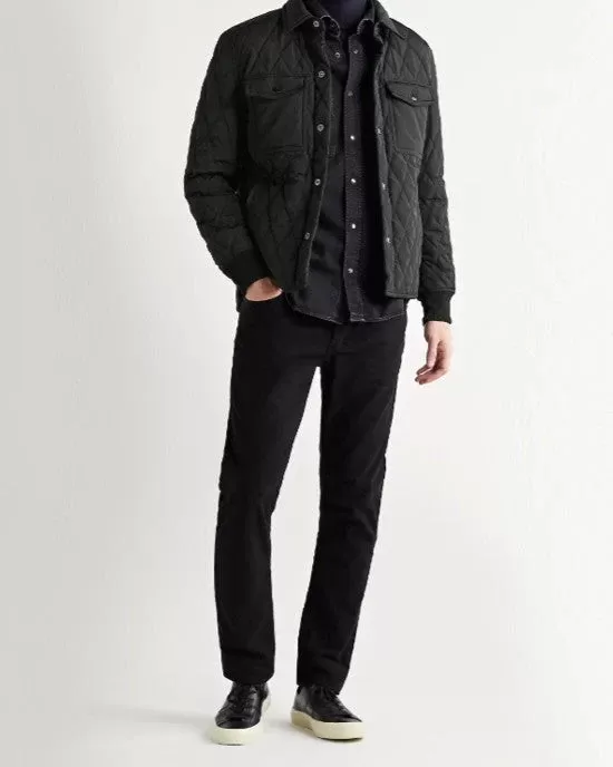 Tom Ford Quilted Padded Suede Shirt Jacket