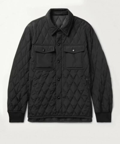 Tom Ford Quilted Padded Suede Shirt Jacket