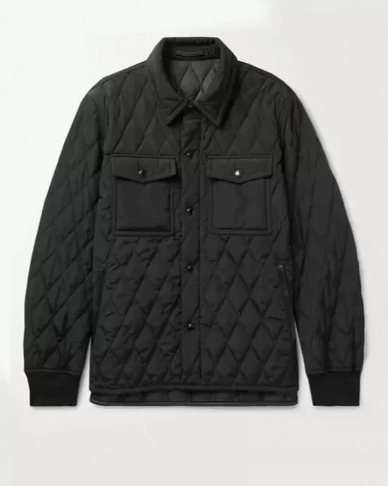 Tom Ford Quilted Padded Suede Shirt Jacket