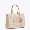 Tory Burch Ella Canvas Tote In Natural