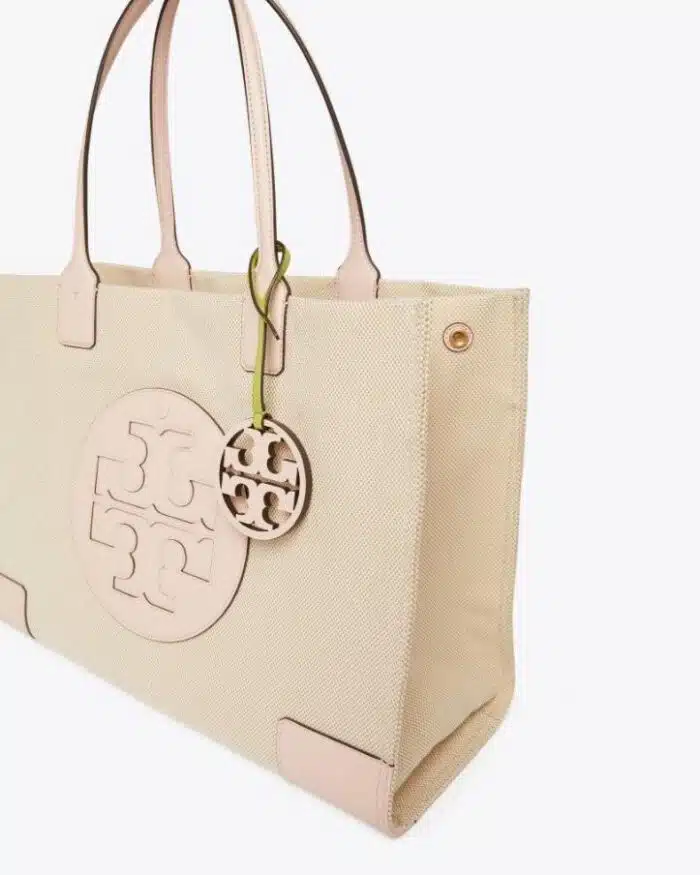 Tory Burch Ella Canvas Tote In Natural