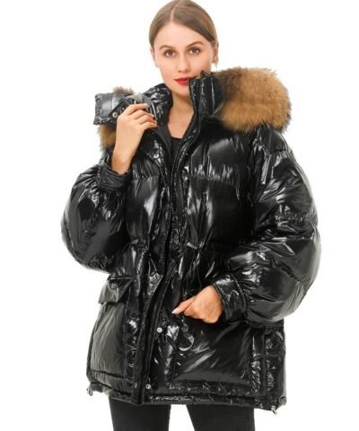 Simplee Millennium Fur Trim Down Coat
