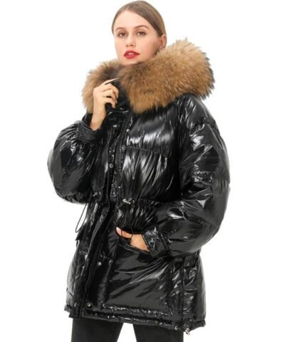 Simplee Millennium Fur Trim Down Coat
