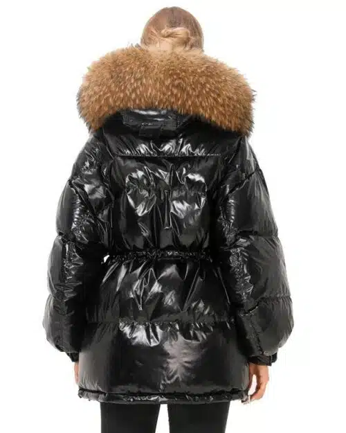 Simplee Millennium Fur Trim Down Coat