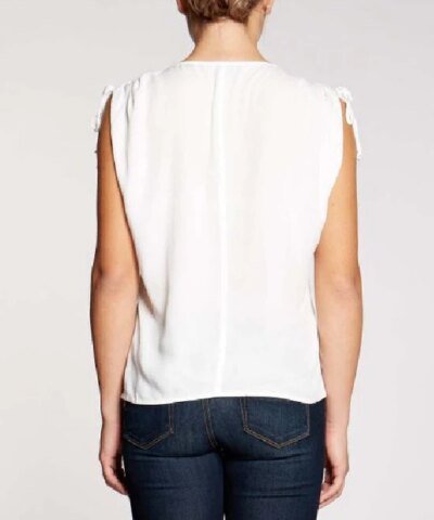 Bobeau Women's Priya Wrap Blouse with Tie Waist