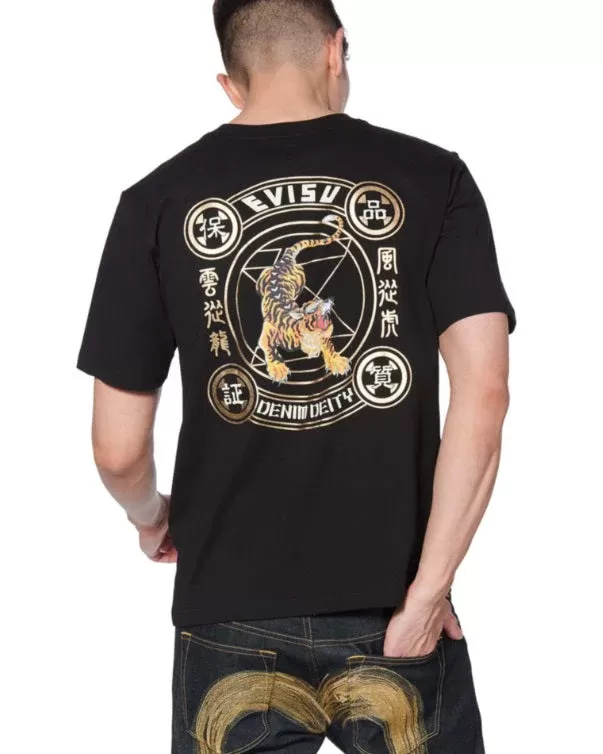 Evisu Tiger Graphic Back-Printed T-Shirt