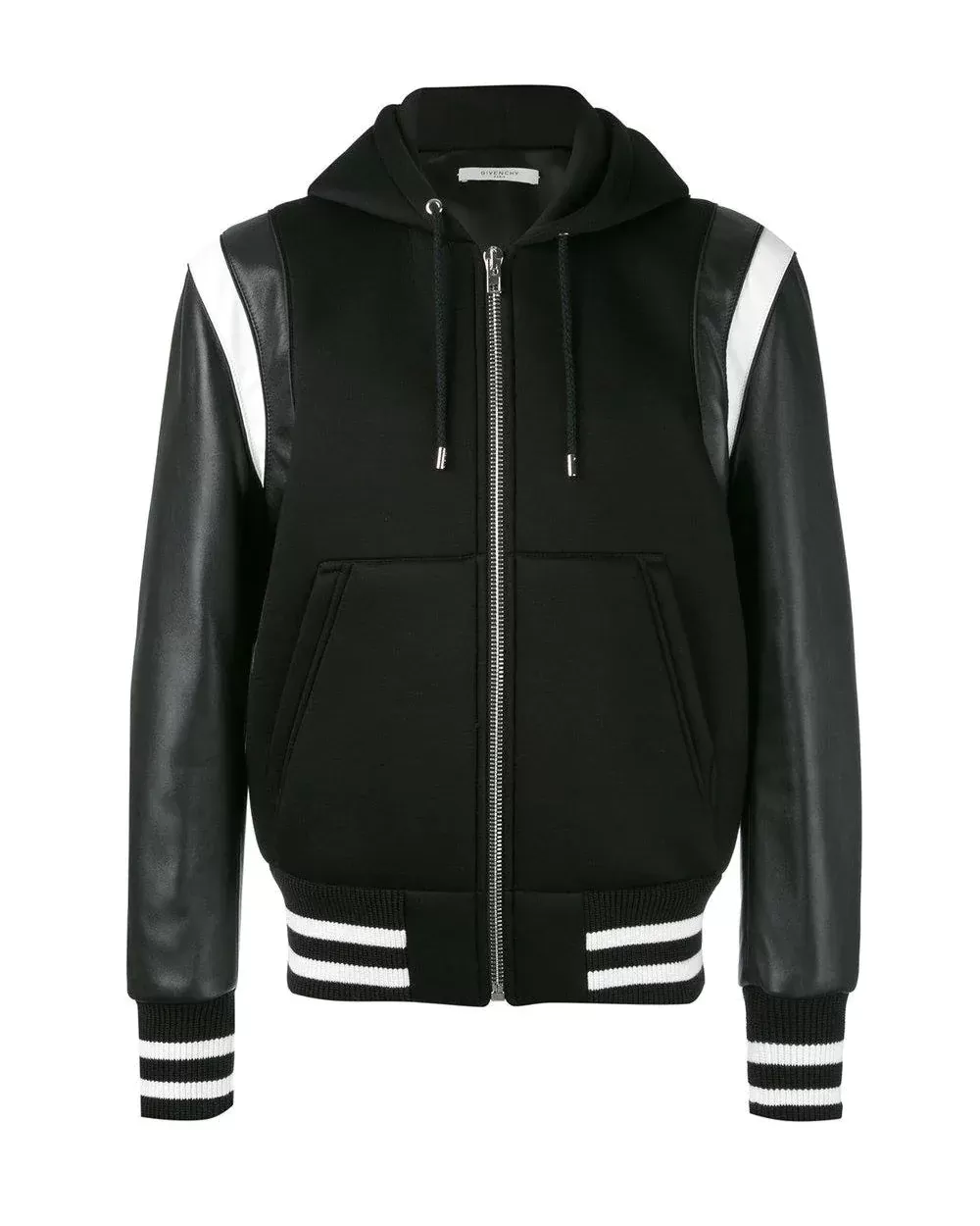 Givenchy Men's Black Hooded Varsity Jacket