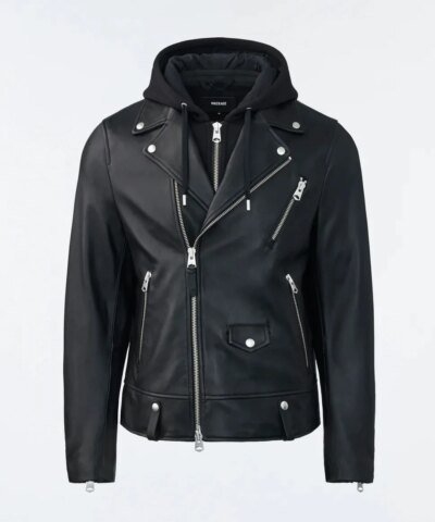 Mackage Men's Magnus 2 in 1 R Leather Biker Jacket