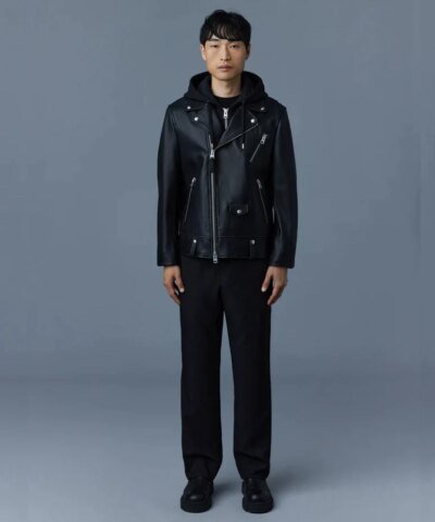 Mackage Men's Magnus 2 in 1 R Leather Biker Jacket