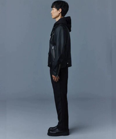 Mackage Men's Magnus 2 in 1 R Leather Biker Jacket