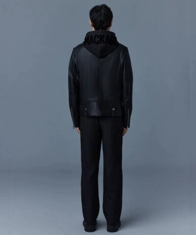 Mackage Men's Magnus 2 in 1 R Leather Biker Jacket