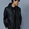 Mackage Men's Magnus 2 in 1 R Leather Biker Jacket
