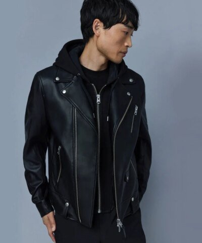 Mackage Men's Magnus 2 in 1 R Leather Biker Jacket