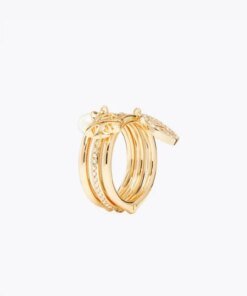 Tory Burch Miller Pave Charm Ring