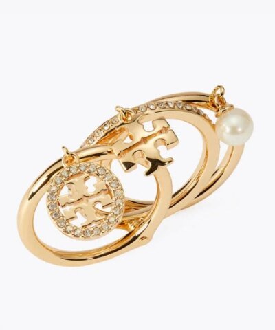 Tory Burch Miller Pave Charm Ring