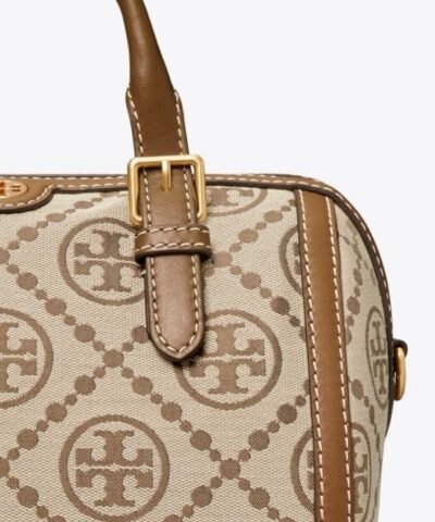 Tory Burch T Monogram Jacquard Barrel, Hazelnut