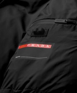 Prada Technical Nylon Puffer Jacket, Black