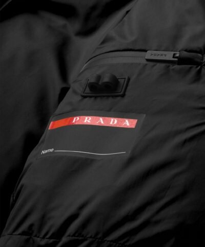 Prada Technical Nylon Puffer Jacket, Black