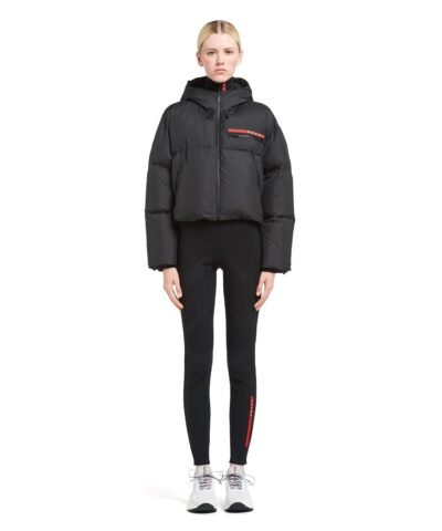 Prada Technical Nylon Puffer Jacket, Black