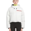 Prada Technical Nylon Puffer Jacket, White