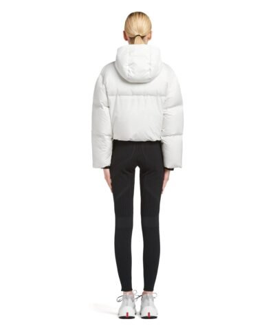 Prada Technical Nylon Puffer Jacket, White
