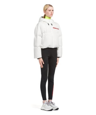 Prada Technical Nylon Puffer Jacket, White