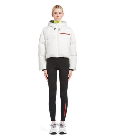 Prada Technical Nylon Puffer Jacket, White