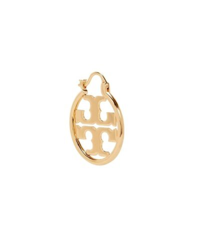 Tory Burch Miller Enamel Small Hoop Earring, Gold