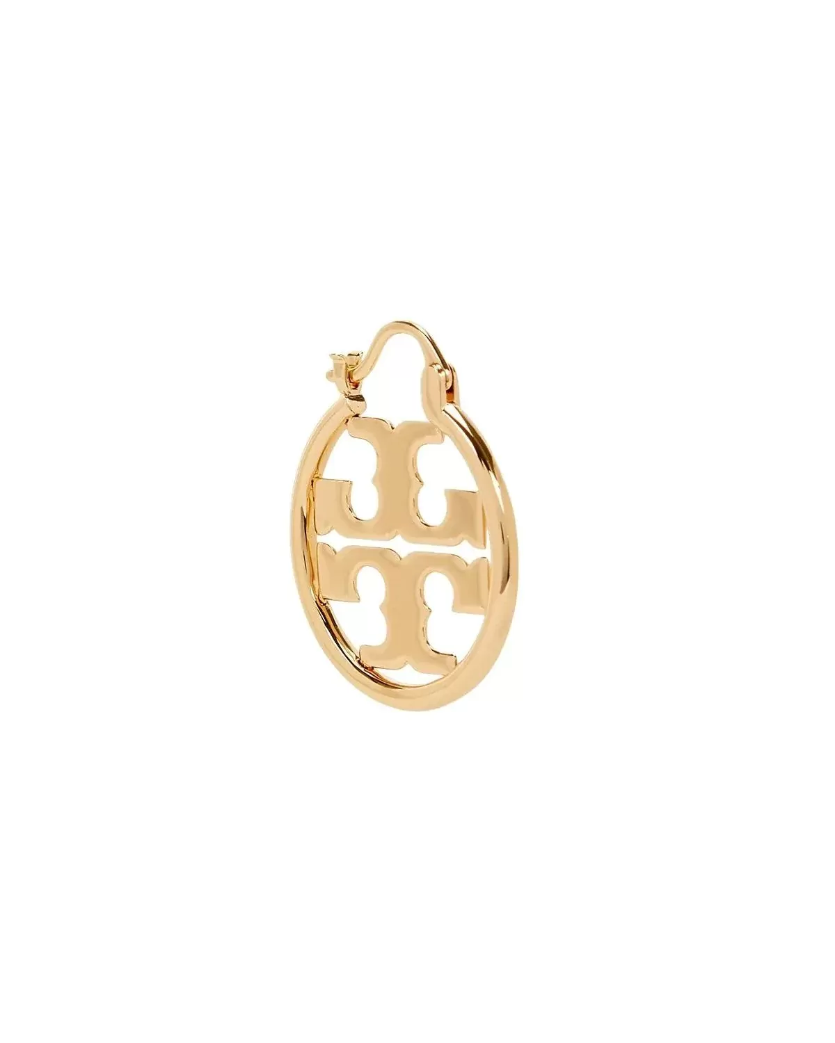 Tory Burch Miller Enamel Small Hoop Earring, Gold