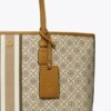 Tory Burch T Monogram Coated Canvas Tote Bag