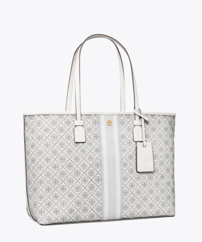 Tory Burch T Monogram Coated Canvas Tote Bag