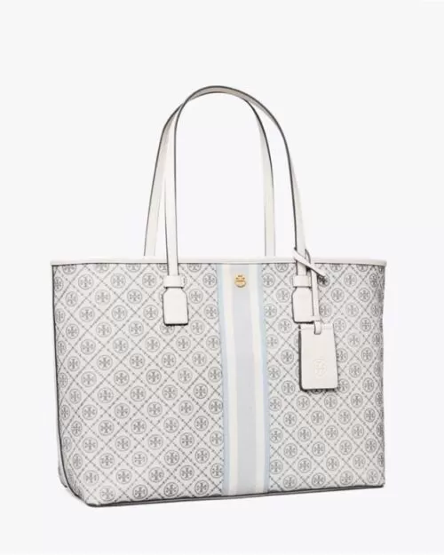 Tory Burch T Monogram Coated Canvas Tote Bag