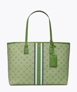 Tory Burch T Monogram Coated Canvas Tote Bag