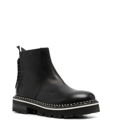 AGL Black Contrast-Stitch Boots