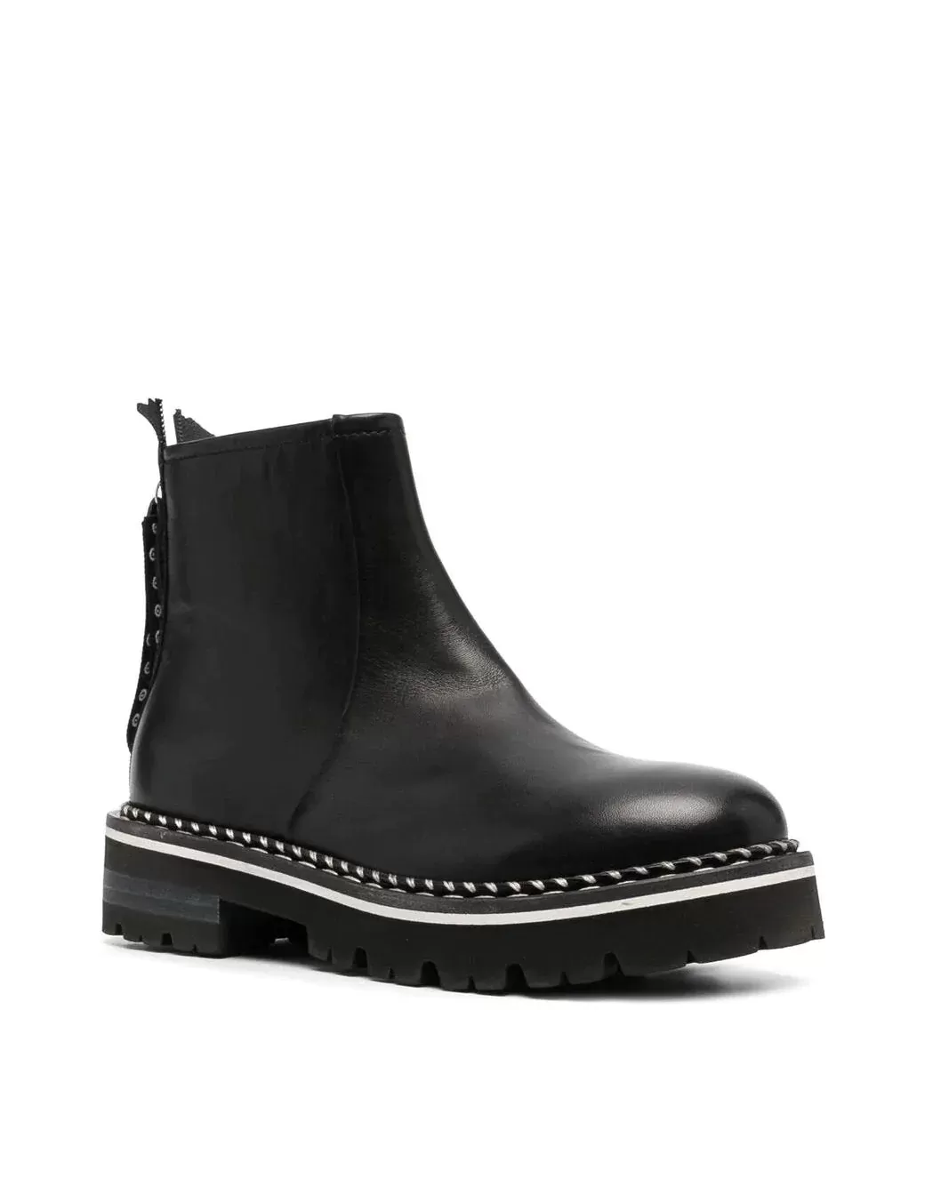 AGL Black Contrast-Stitch Boots