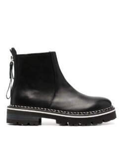 AGL Black Contrast-Stitch Boots
